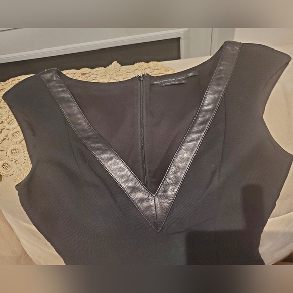 A Statement V-Neck leather Dress - Picture 2 of 2